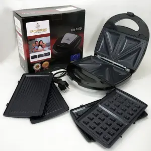 Мультимейкер Crownberg CB-1075 3 В 1 Гриль Сендвичница Вафельница