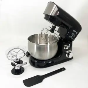 Электрический планетарный миксер тестомес Rainberg RB-8083 3200 Вт с насадками. Цвет: черный