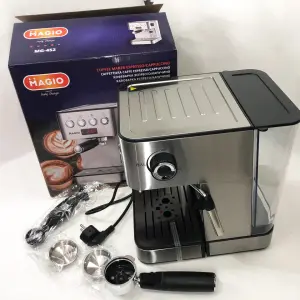 Кофеварка рожковая еспресо/капучино Magio MG-452 850 Вт, кофемашина домашняя, кофейный аппарат для дома