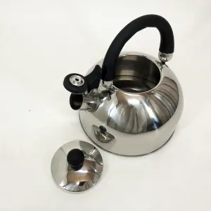 Чайник Unique со свистком UN-5302 2,5л, красивый чайник для газовой плиты, чайник на плиту. Цвет: черный