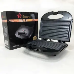 Гриль сендвичница бутербродница DOMOTEC MS-7709, бутербродница бытовая, домашний гриль для шаурмы