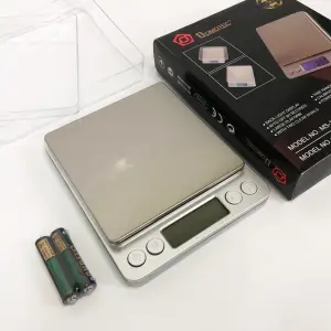 Весы ювелирные Domotec MS-1729B электронные с 2-мя чашами 0,01-500 гр, Карманные весы для золота