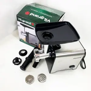 Мясорубка электрическая с нержавейки VILGRAND V1212MG стальная 1200 Вт