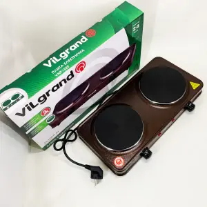 Настольная плита электрическая ViLgrand VHP152F. Цвет: коричневый