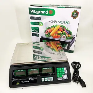 Весы торговые ViLgrand VES-6V-40 40 кг с калькулятором и аккумулятором