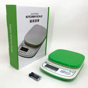 Весы кухонные QZ-158A с чашей, 10кг (1г) GREEN