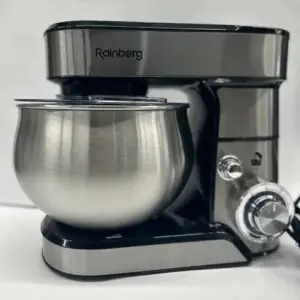 Стационарный кухонный миксер тестомес Rainberg RB-8086 с металлической чашей планетарный 5л 3800Вт