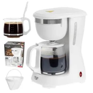 Кавоварка крапельна Adler AD 4383 white 1.5Л 900Вт