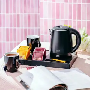 Электрочайник + 2 чашки и поднос ADLER AD 1387 1Л 1300Вт