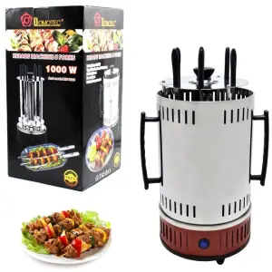 Электрошашлычница вертикальная Domotec MS-7783 нержавеющая сталь