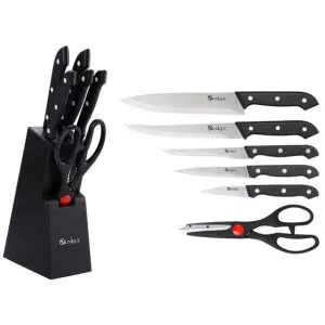 Набор кухонных ножей с ножницами и подставкой UNIQUE UN-1836