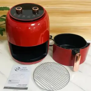 Электро Фритюрница безмасляная Rainberg RB-2318 3800 Вт с съёмной корзиной 8.5л до 30 мин Red