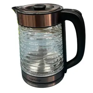 Электрочайник Rainberg RB-2312 стеклянный дисковый чайник 2.2л 2200Вт Brown