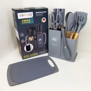 Набор кухонных принадлежностей на подставке Rainberg RB-2289 Gray