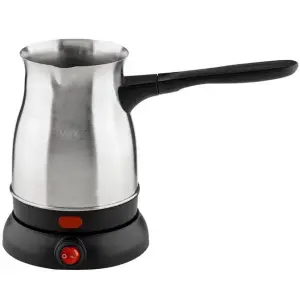 Электрическая турка с ручкой Crownberg CB-9217 в металлическом корпусе 0,5л электротурка на подставке с кнопкой