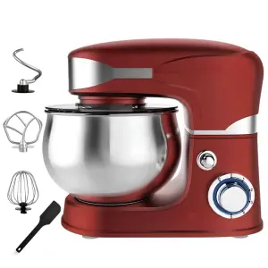 Миксер для 2600Вт Crownberg CB-3408 планетарный тестомес с чашей 5л на 6 скоростей с импульсным режимом