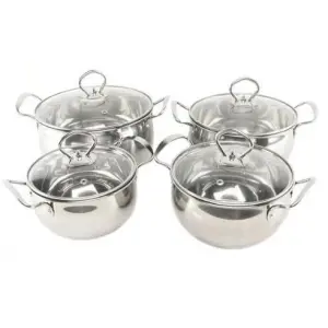 Набор посуды кастрюль из нержавеющей стали Edenberg EB-3704 8 предметов с индукционным дном