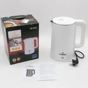 Электрочайник Crownberg CB-2845 дисковый 1.8л 1800Вт White