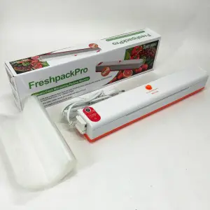 Вакууматор Freshpack Pro вакуумный упаковщик еды, бытовой. Цвет: оранжевый