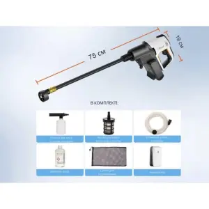 Аккумуляторная мойка высокого давления, питание от павербанка УМБ Litheli Power Bank 20000 mAh, 45 W, 4А