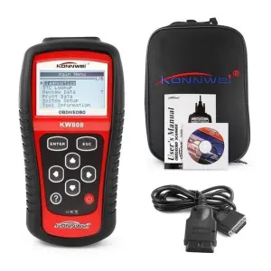 Профессиональный сканер для авто Konnwei KW808 OBD II/EOBD, Сканер для диагностики, Тестер диагностика