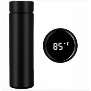 Термос с индикатором температуры 0.5 л, Умный термос с металлическим корпусом, Умный термос с экраном