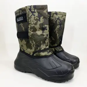Сапоги мужские утепленные камуфляж 45р 29,5см, Водонепроницаемые теплые резиновые сапоги