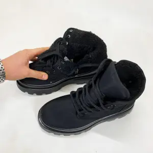 Сапоги женские 41р 26см, Ботинки кожаные женские рифленая подошва, Зимние бурки женские