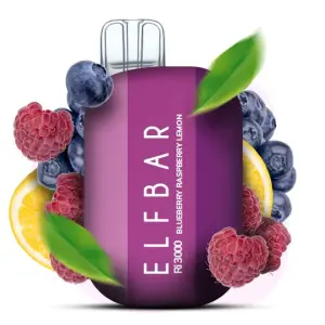 Elf Bar RI3000 5%. Черника Малина Лимон (Blueberry Raspberry Lemon)