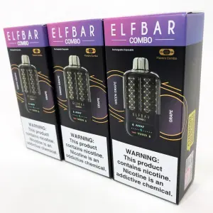 ELF BAR COMBO 25000. Переключение вкусов. Зеленый Виноград / Виноград (Green Grape / Grape)
